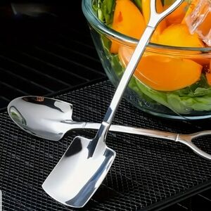 2 Unique Pieces Dessert Shovel Spoon Set #Gothic, #Halloween, #Spunky